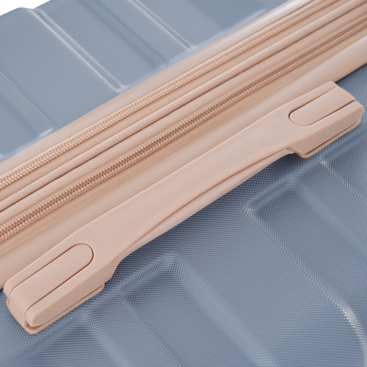 Luggage Sets New Model Expandable ABS Hardshell 3pcs Clearance Luggage (light blue and golden)