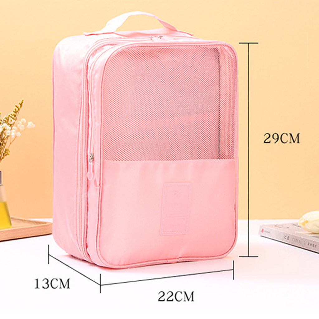 Twill Oxford Cloth Shoes Travel Storage Bags Three-layer Waterproof Shoe Bag