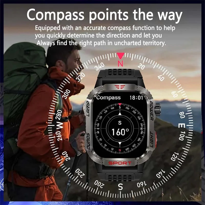 GZYR 2.01" Screen Smart Watch Men Bluetooth Call 600 mAh Sports Waterproof Heart rate Blood Oxygen SmartWatch For Huawei Xiaomi - V.I.P Digital Presence