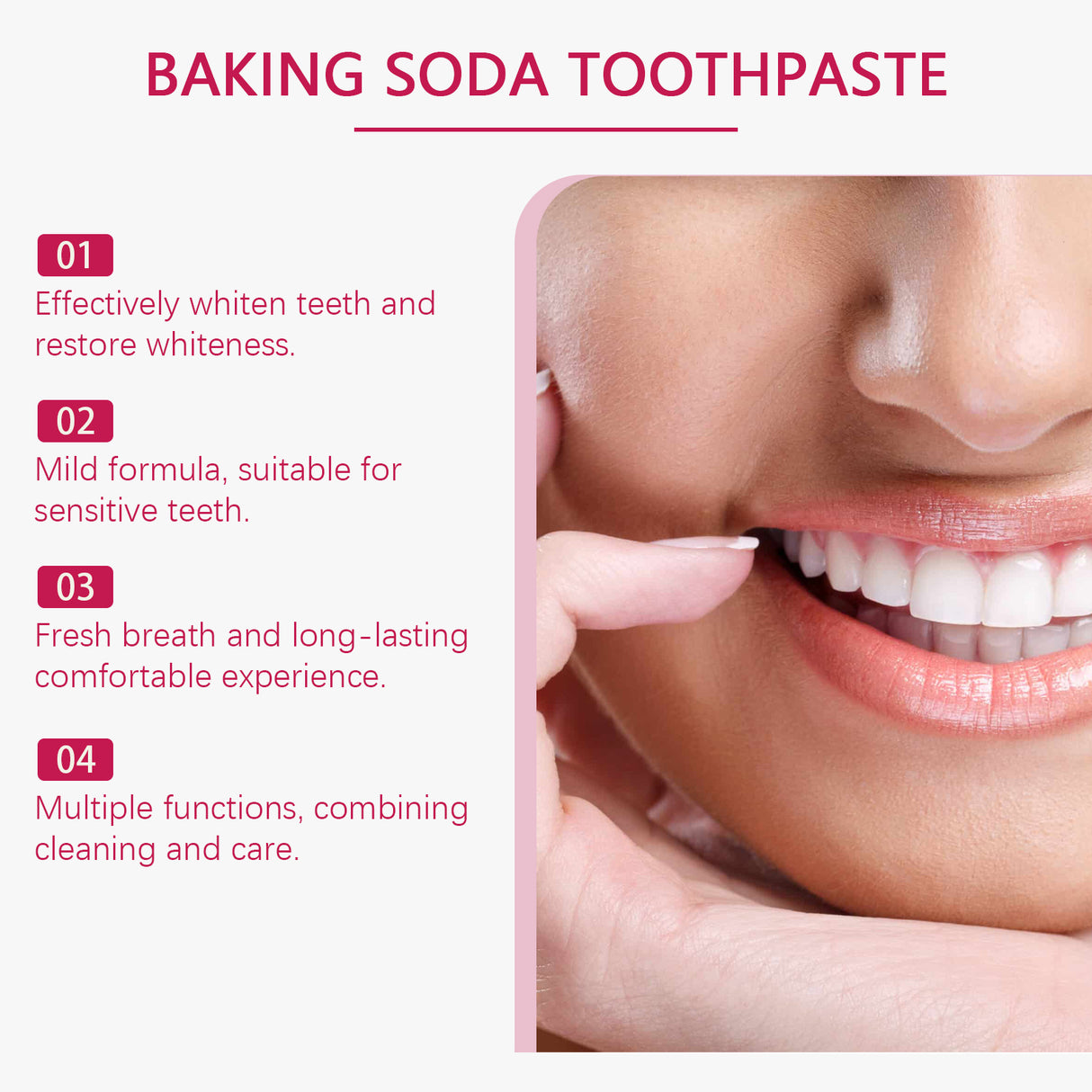 Baking Soda Toothpaste, Mint Fresh Teeth Cleaning Care Brightening Smile Teeth Cleaning Toothpaste - V.I.P Digital Presence