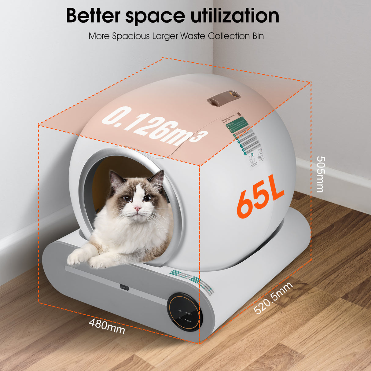 Automatic cleaning, eliminates odors, supports WiFi application control, intelligent automatic cat litter box with padding - V.I.P Digital Presence
