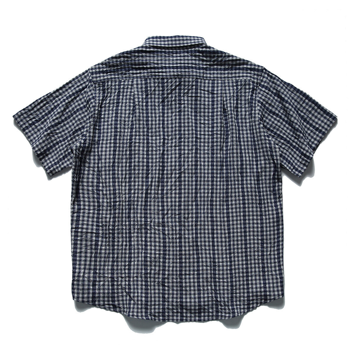 Wrinkled casual short sleeved shirt checkered half sleeved shirt - V.I.P Digital Presence
