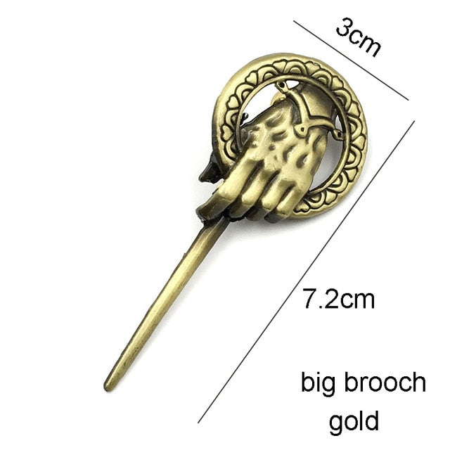 Game of Thrones Song of Ice and Fire Brooch Hand of the King Lapel Inspired Authentic Prop Pin Badge Brooches Movie Jewelry - V.I.P Digital Presence