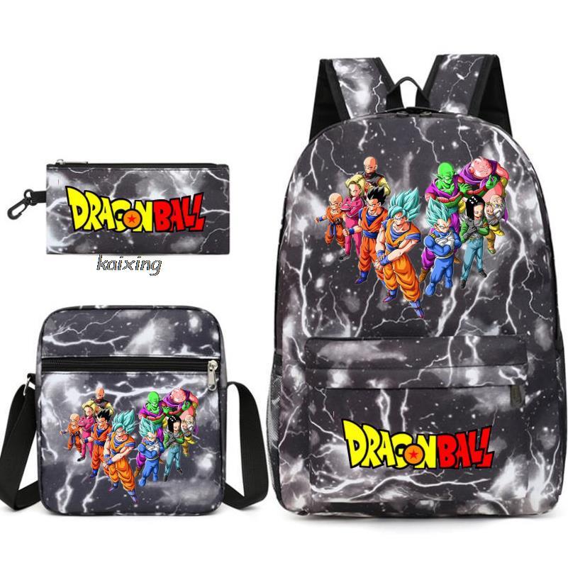 Youth Dragon Ball Backpack Student Shoulder Bag Travel Bag 3-Piece Set - V.I.P Digital Presence