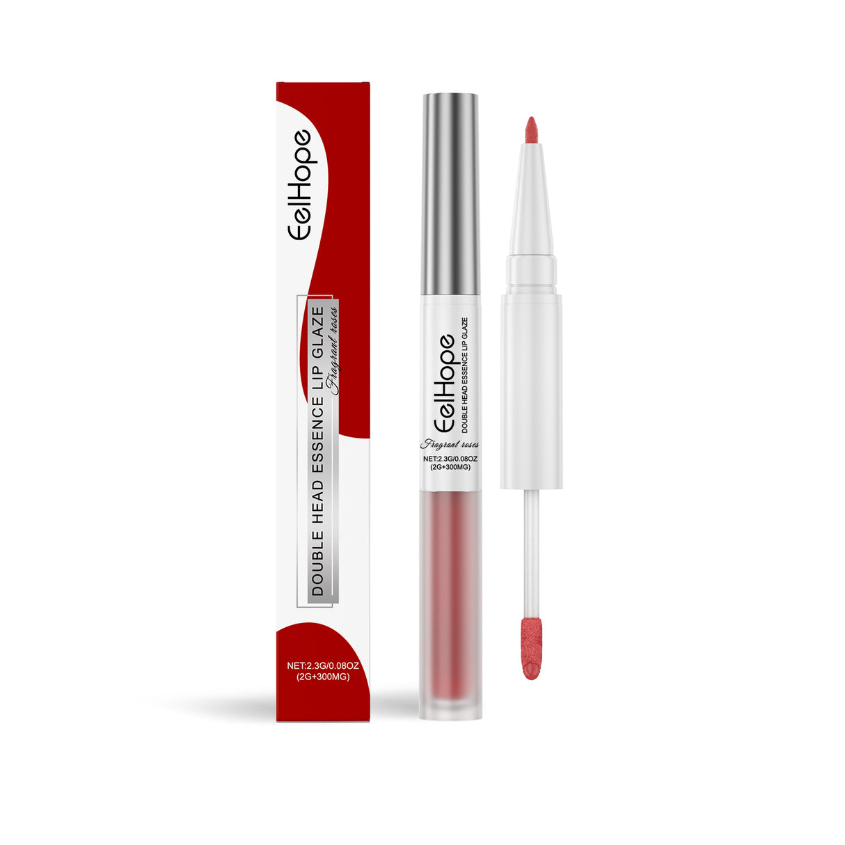Double Head Essence Lip Line Lip Glaze Pen 2-In-1 Lip Line Lip Glaze Mirror Gloss Lipstick Lip Gloss - V.I.P Digital Presence