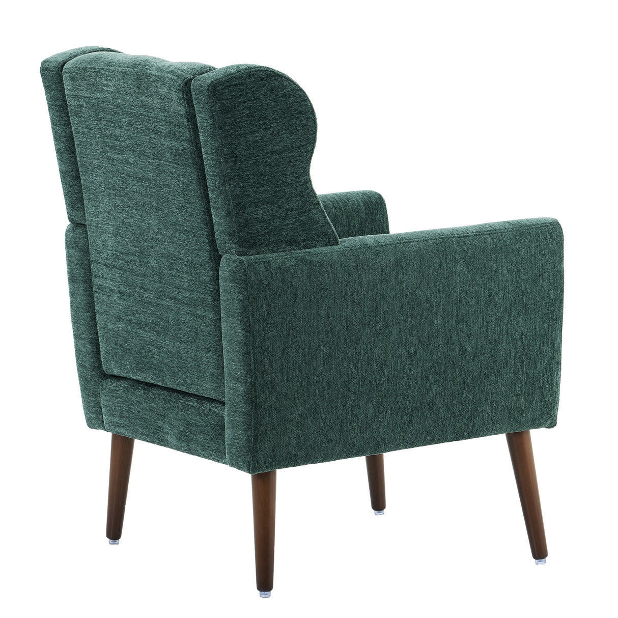 Modern Accent Chair Upholstered Foam Filled Living Room Chairs Comfy Reading Chair Mid Century Modern Chair (Blackish Green) - V.I.P Digital Presence