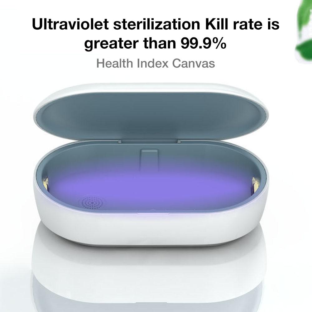 UV Light Phone Sterilizer Box 15W Mobile Phone Wireless Charging Cleaner Sterilizer Multi-function Ultraviolet Disinfection Box
