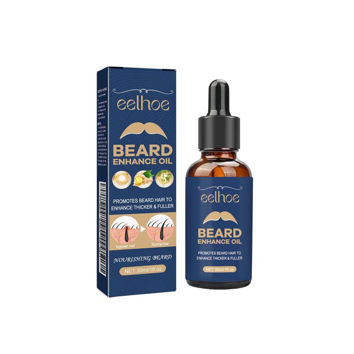 Facial Hair Care Oil Strengthens Root And Moisturizes And Brightens Men's Facial Hair - V.I.P Digital Presence