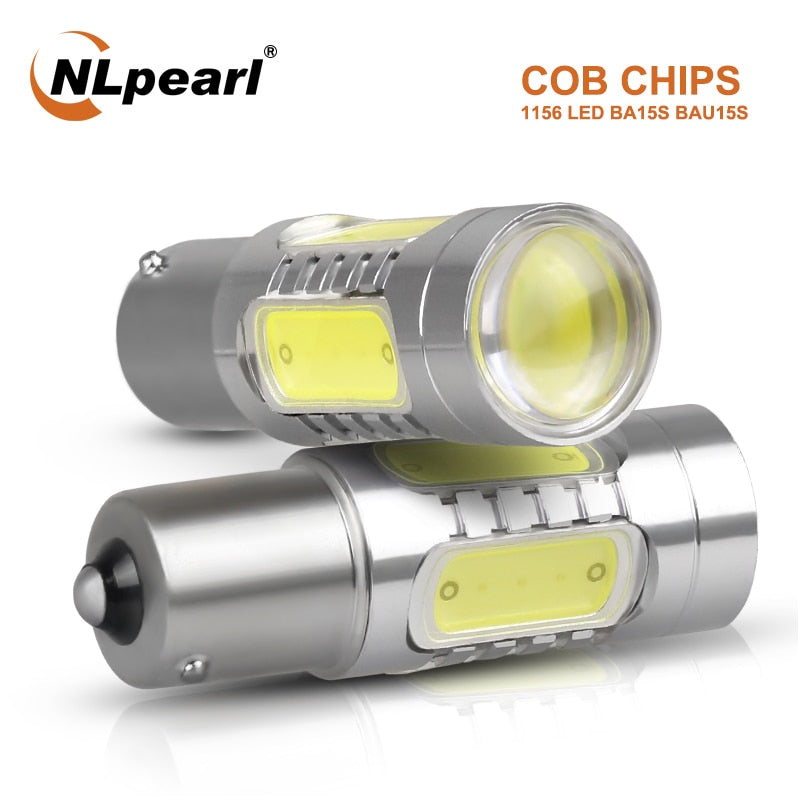 NLpearl 2x Signal Lamp 1156 LED BA15S P21W BAU15S PY21W Auto Turn Signal Light 12V COB 1157 BAY15D P21/5W LED Brake Stop Lamps - V.I.P Digital Presence