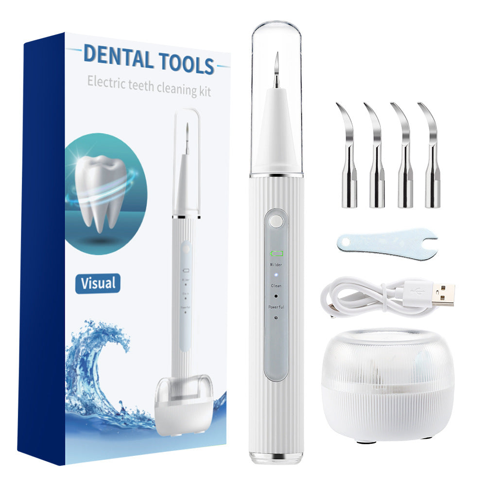 3-Speed Visible Ultrasonic Electric Tooth Cleaner Tooth Cleaning Beauty Instrument To Remove Tartar And Calculus Tooth Cleaning Device - V.I.P Digital Presence