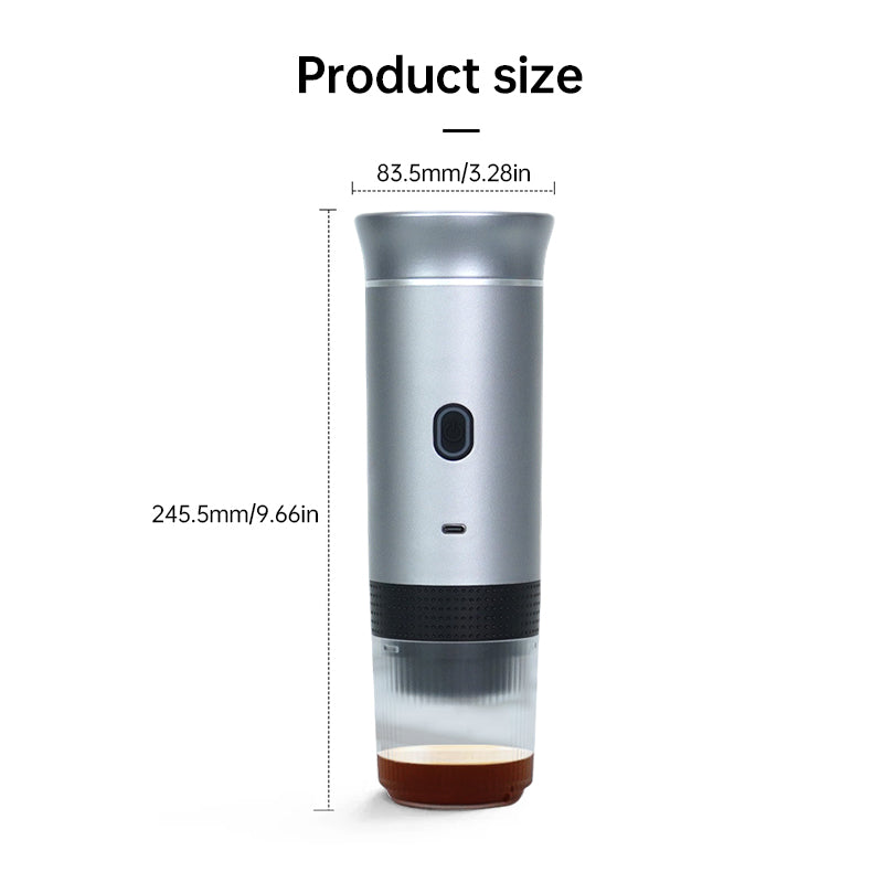 2025 Upgraded 3-in-1 Cordless Coffee Maker - 20Bar Portable for Car/Camping/Home, Capsule/Powder, USB Fast Heat - V.I.P Digital Presence