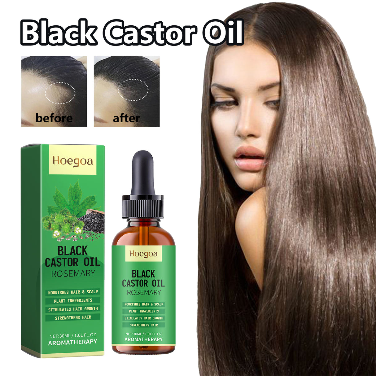Black Castor Oil, Thickening Hair Repair Soft Massage Scalp To Strengthen Hair Strands - V.I.P Digital Presence