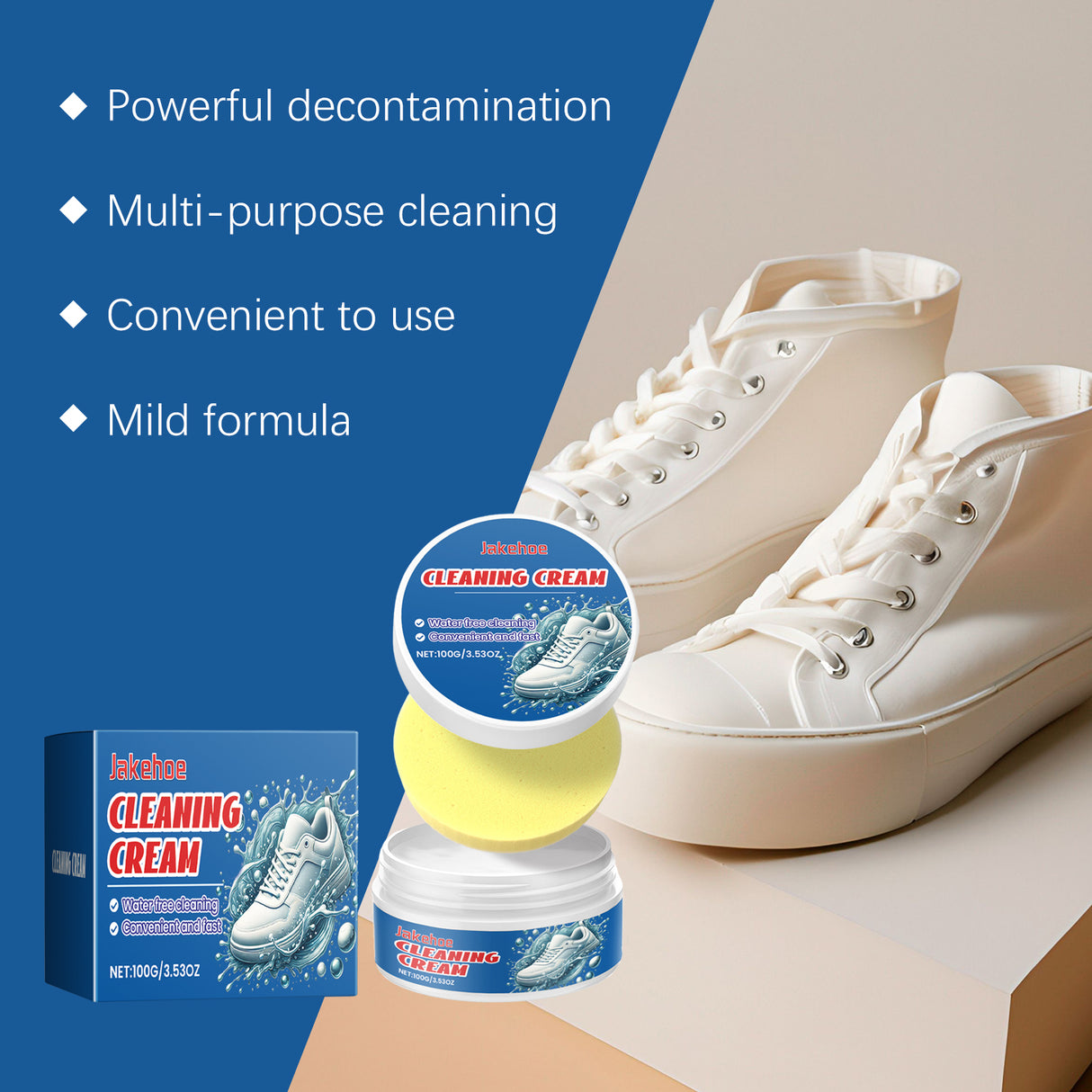 Small White Shoe Cleaning Cream Wash Free Upper To Remove Stains Bright White Multi-Functional Shoe Cleaning Cream - V.I.P Digital Presence