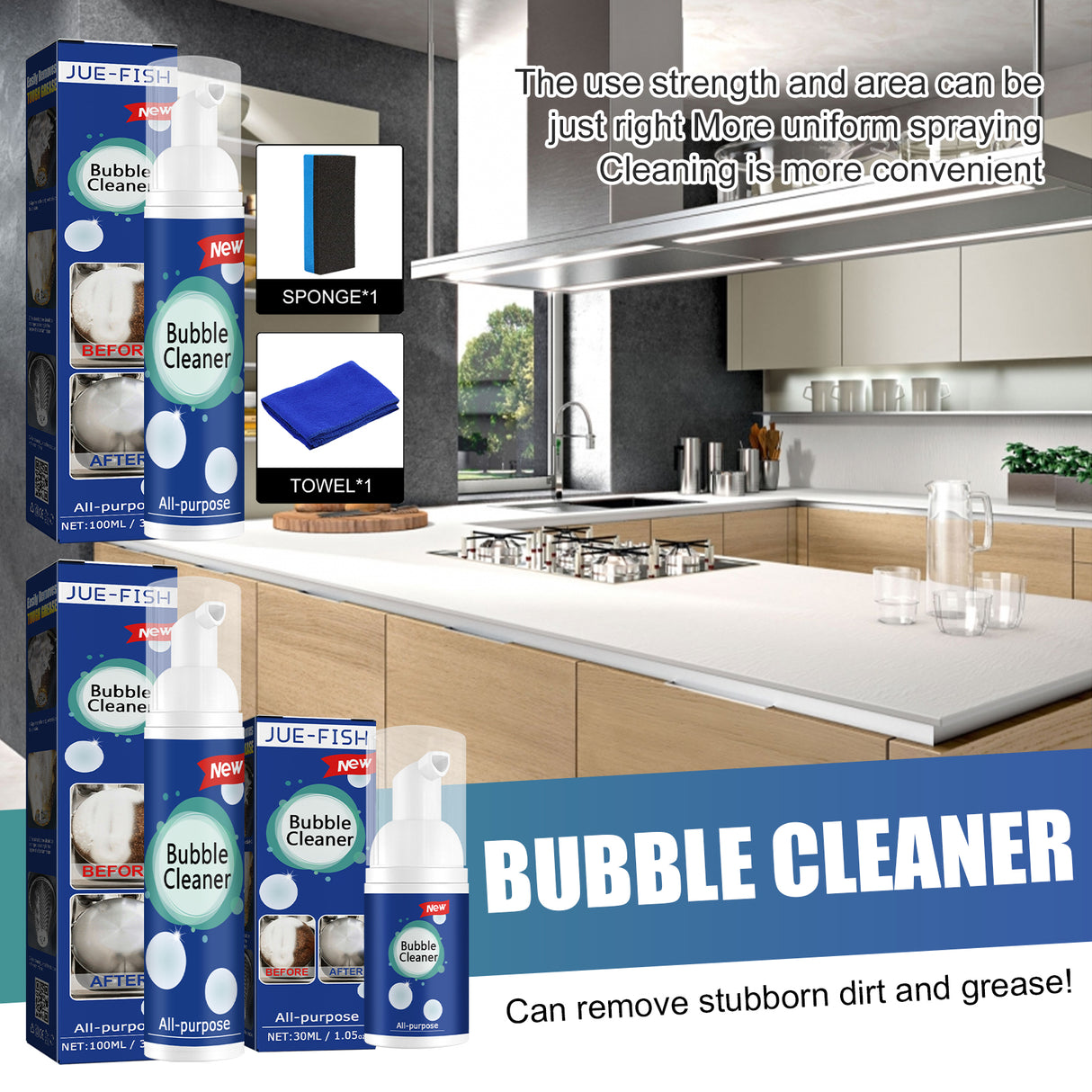 Oil Foam Cleaner Multi-Purpose Heavy Oil Foam Cleaner For Kitchen Stove Hood - V.I.P Digital Presence