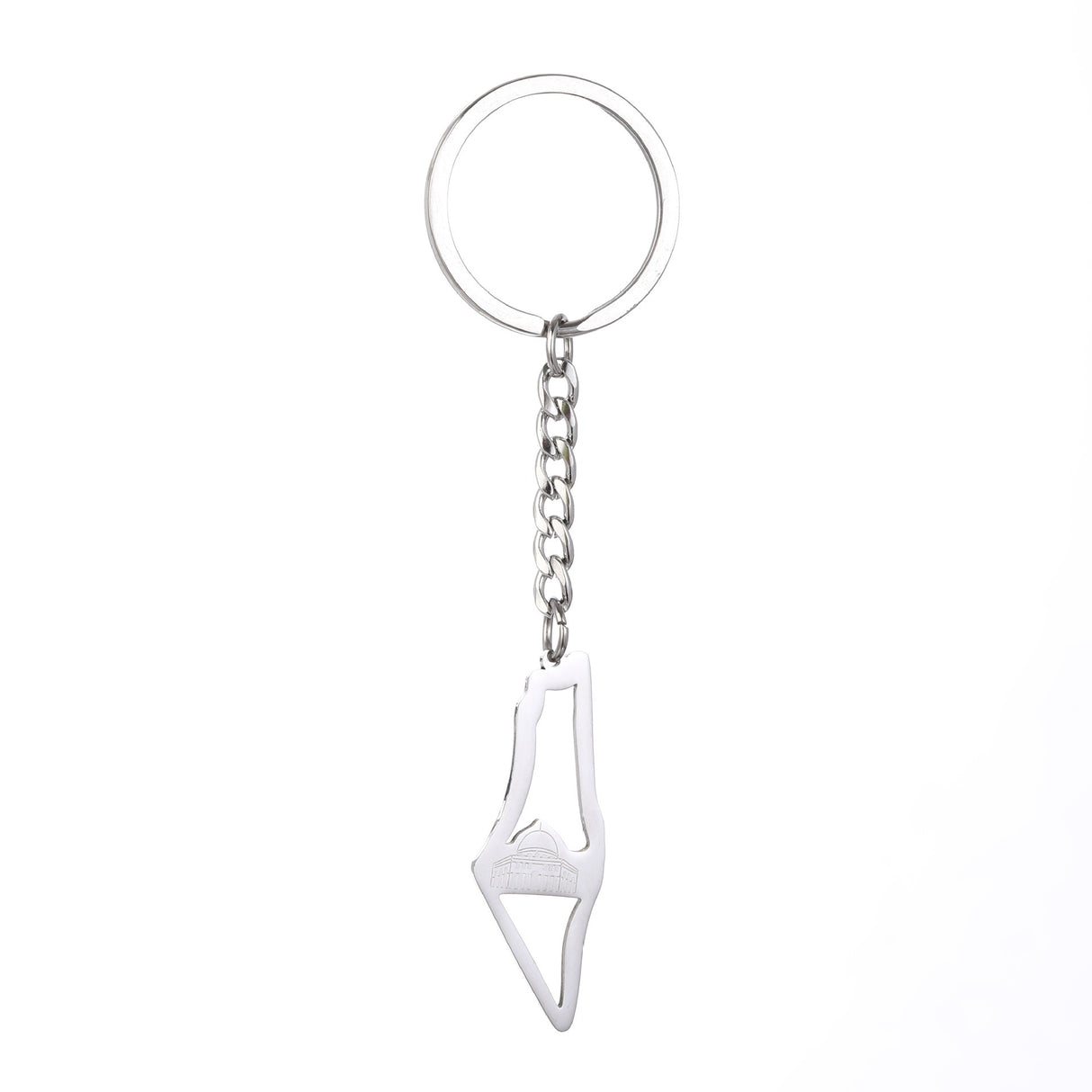 Israel Palestine Map Flag Drip Oil Stainless Steel Keychain Fashion Men's and Women's Stainless Steel Keys - V.I.P Digital Presence
