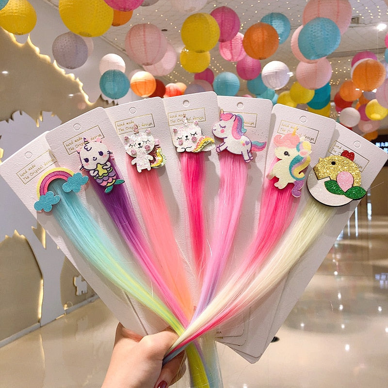 Sweet Colorful Hairpin Lovely Children Girls Hairclip Kids Cute Barrette Cartoon Extension Braider Rainbow Hair Accessories - V.I.P Digital Presence