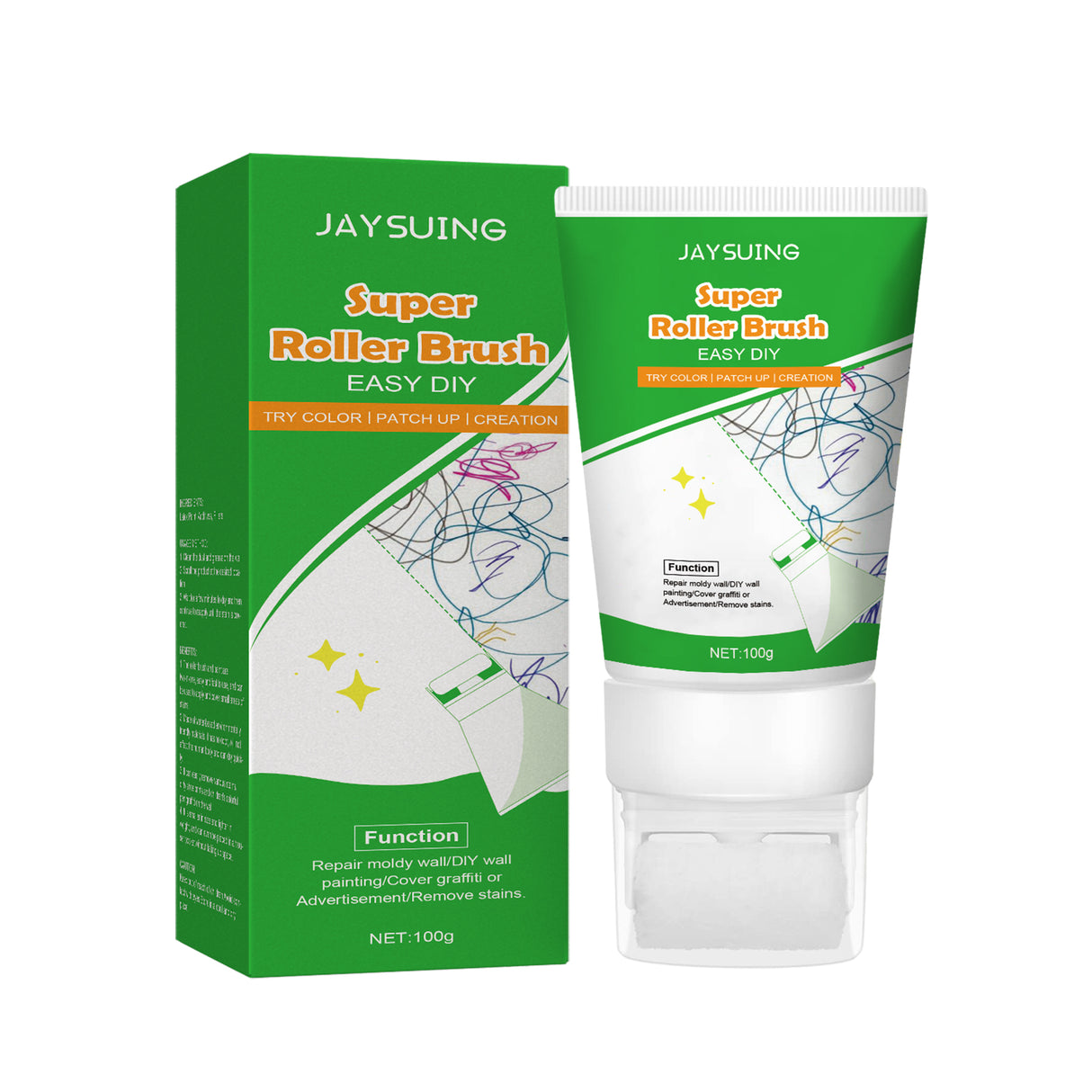 Wall Repair Paint: White Wall Repair Roller Brush Moisture-Proof Peeling Cover Stains And Cracks Renovation Paint - V.I.P Digital Presence