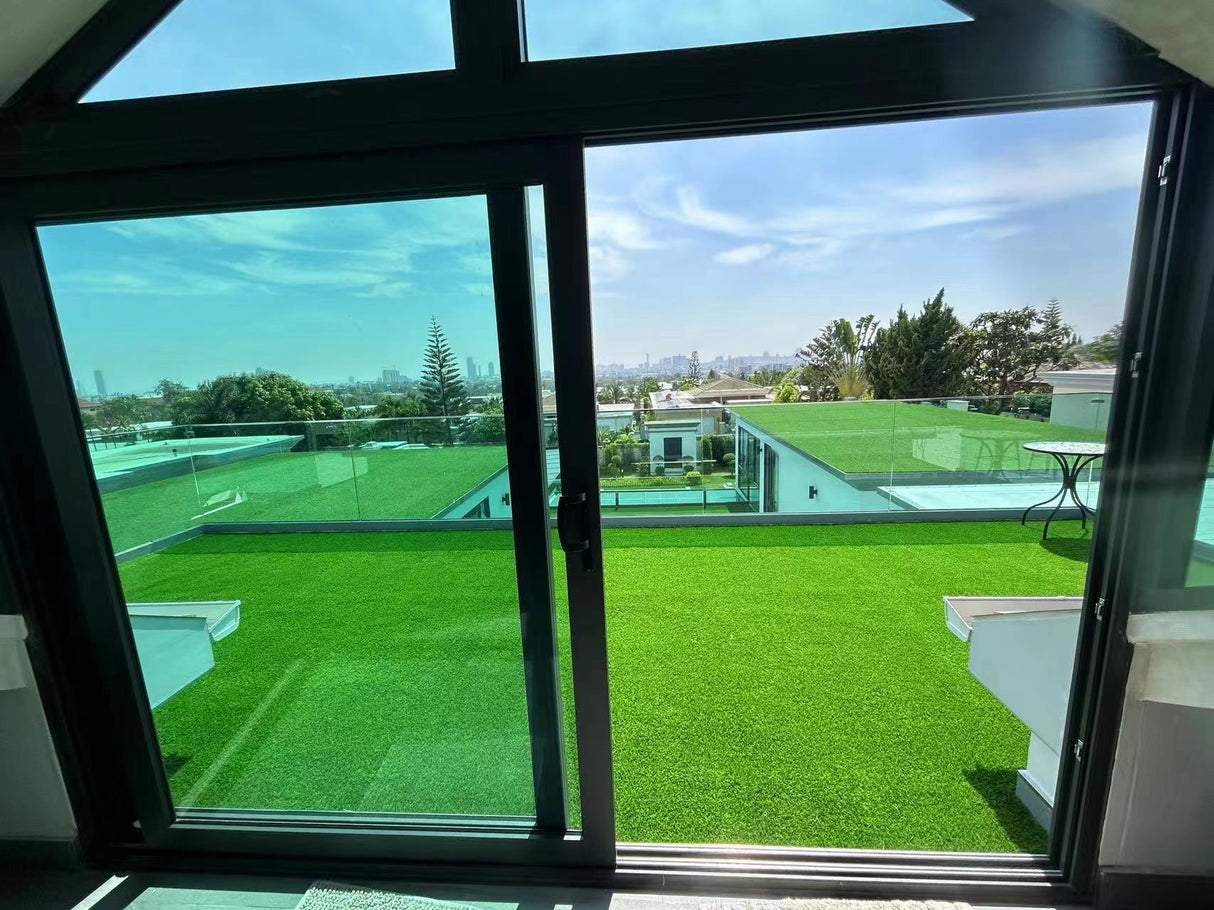 2FTX10FT Outdoor Artificial Grass Runway Blanket, Thick and Realistic Fake Grass Roll Decoration 1.38 "Pile Height - V.I.P Digital Presence