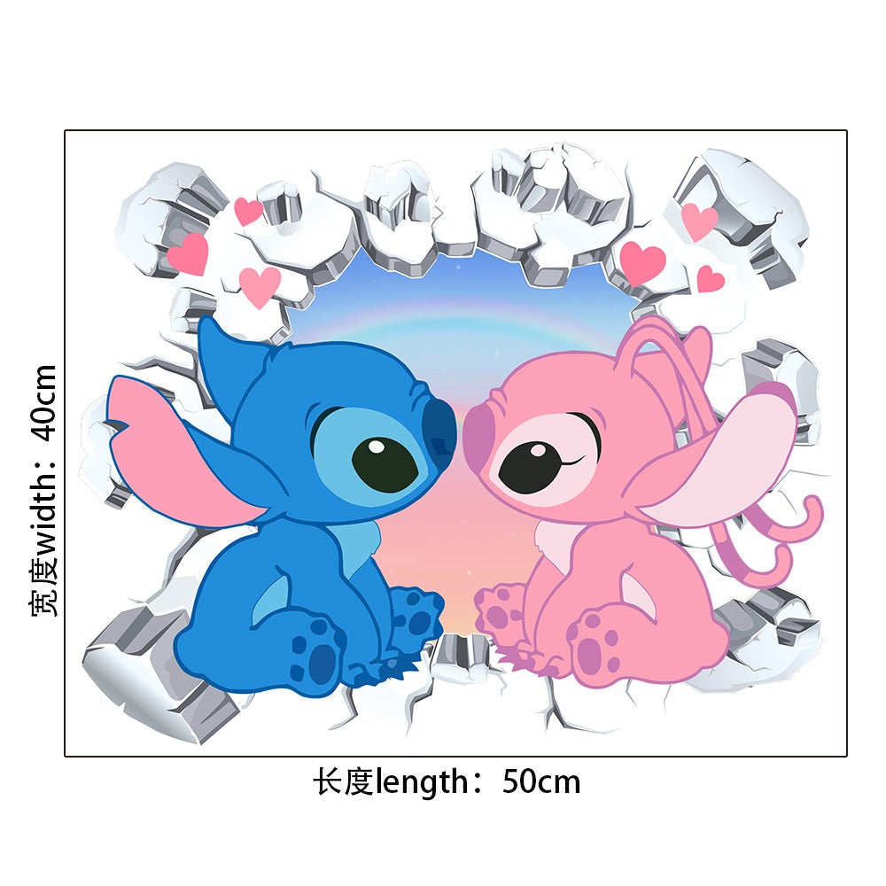 StarCraft Baby Stitch Wall Sticker Self Adhesive Picture Back Adhesive Cartoon Sticker Bedroom Dormitory Bedhead Wall Wallpaper - V.I.P Digital Presence
