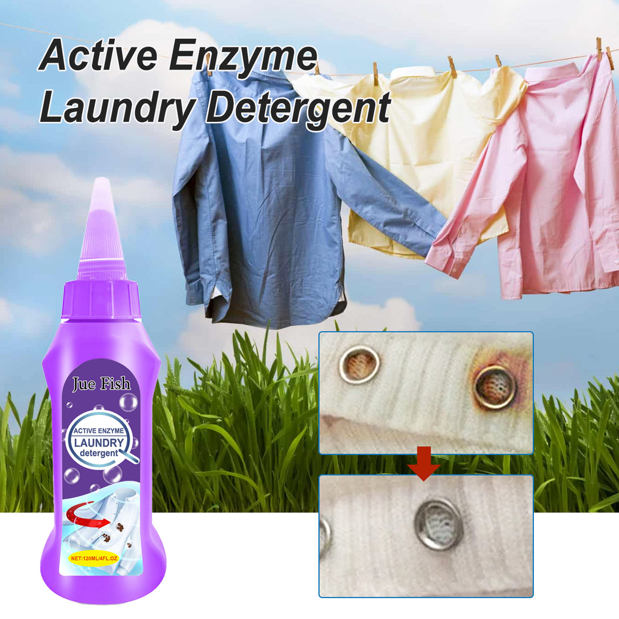 Active Enzyme Laundry Cleaner, Deep Cleansing Clothing Removes Stubborn Stains Gently And Does Not Irritate - V.I.P Digital Presence