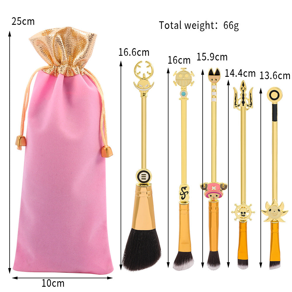 One Piece Anime Surrounding Luffy Chopper Skull Cool Loose Powder Brush Eye Shadow Brush Makeup Brush Tool Set - V.I.P Digital Presence