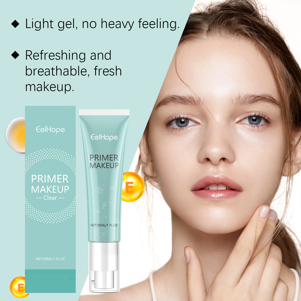 Primer Moisturizes Tender Skin And Lightens Fine Lines Refreshing Non-Sticky Facial Primer