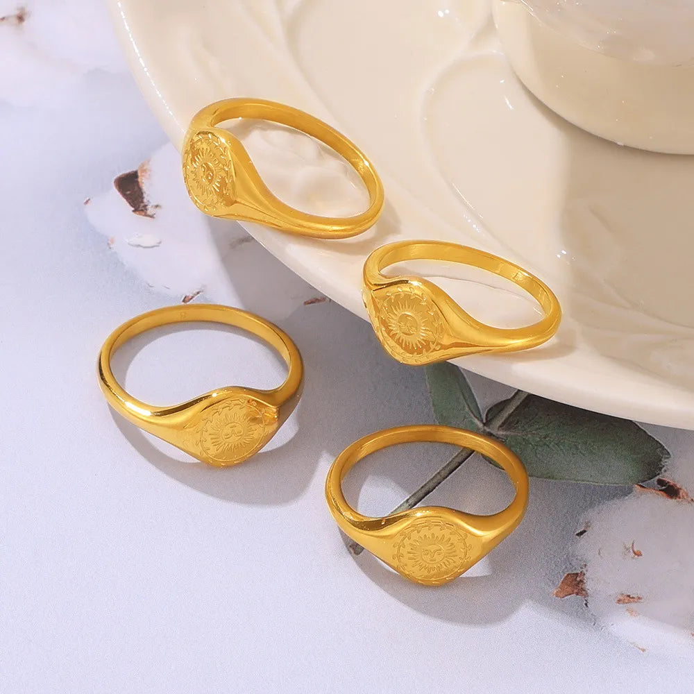 18K Gold-Plated Sun Ring - V.I.P Digital Presence