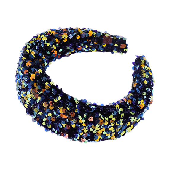 Sequin sponge wide edge headband - V.I.P Digital Presence