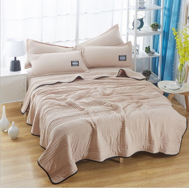 Summer Quilt Air Conditioning Quilt Solid Color Quilted Single and Double Quilt Vacuum Solid Color Summer Cool Quilt - V.I.P Digital Presence