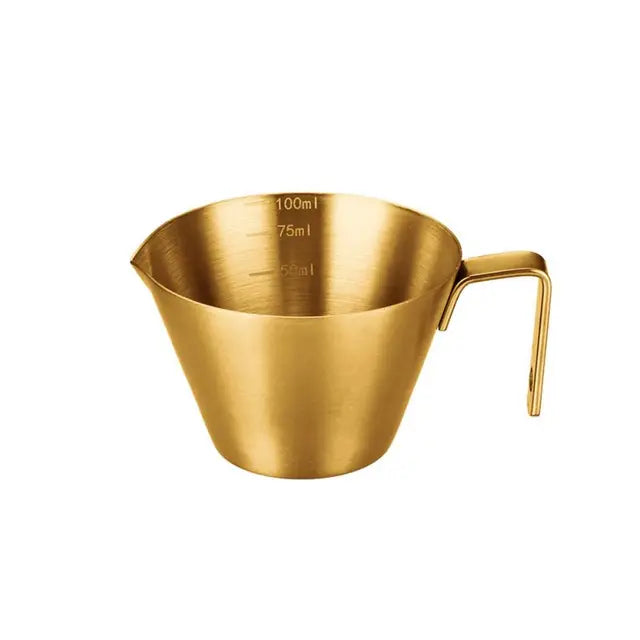 304 Stainless Steel Espresso Measuring Cup Small 100ml Espresso Shot Cup Dishwasher Safe V-Shaped Mouth - V.I.P Digital Presence