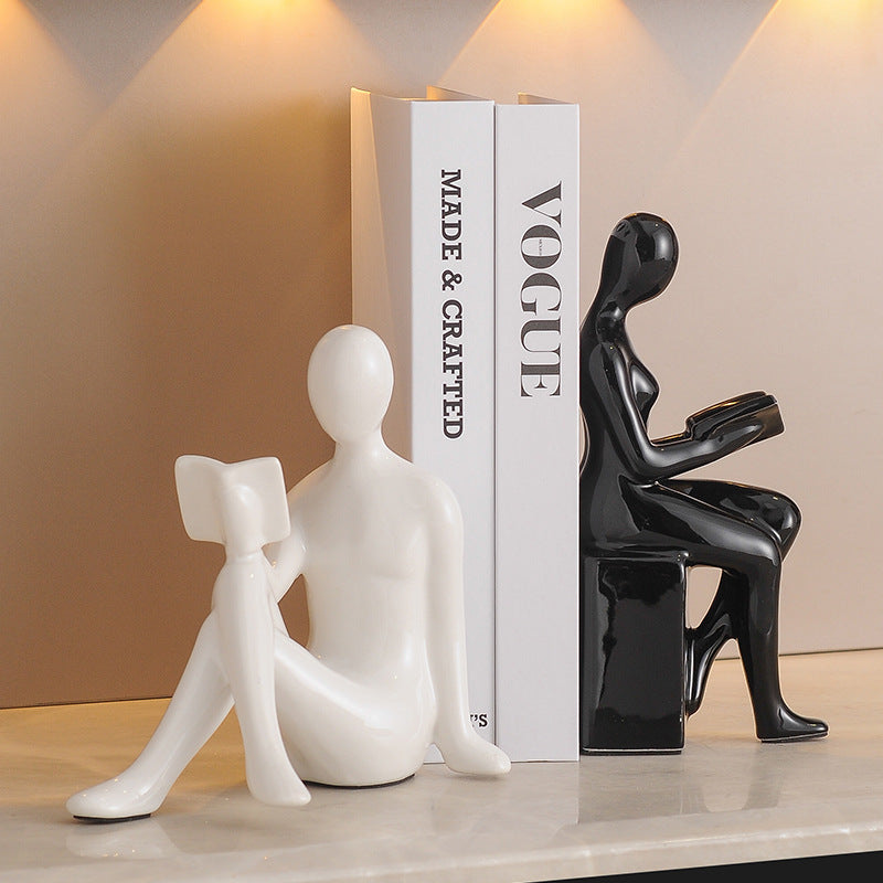 Modern bookends character ornaments home decor living room TV decorations - V.I.P Digital Presence