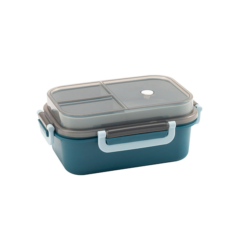 Classic simple microwaveable double-layer sealed compartment lunch box with tableware - V.I.P Digital Presence