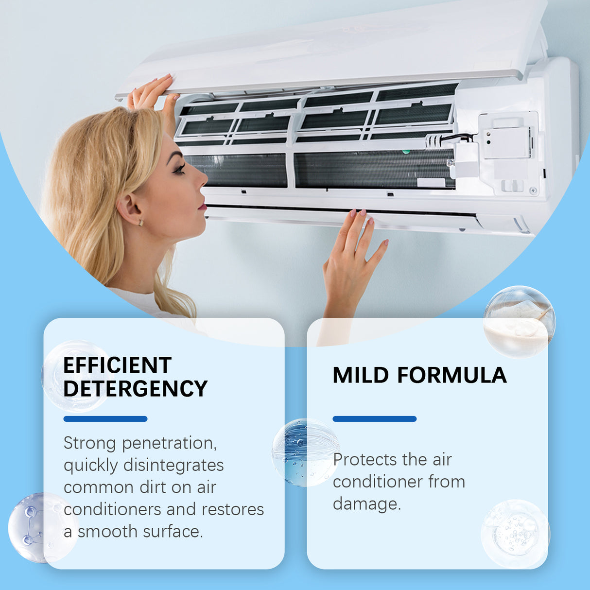 Air Conditioner Cleaner, Household Hanging Cabinet Air Conditioner Decontamination Deodorization Bubble Decontamination Stain Spray - V.I.P Digital Presence