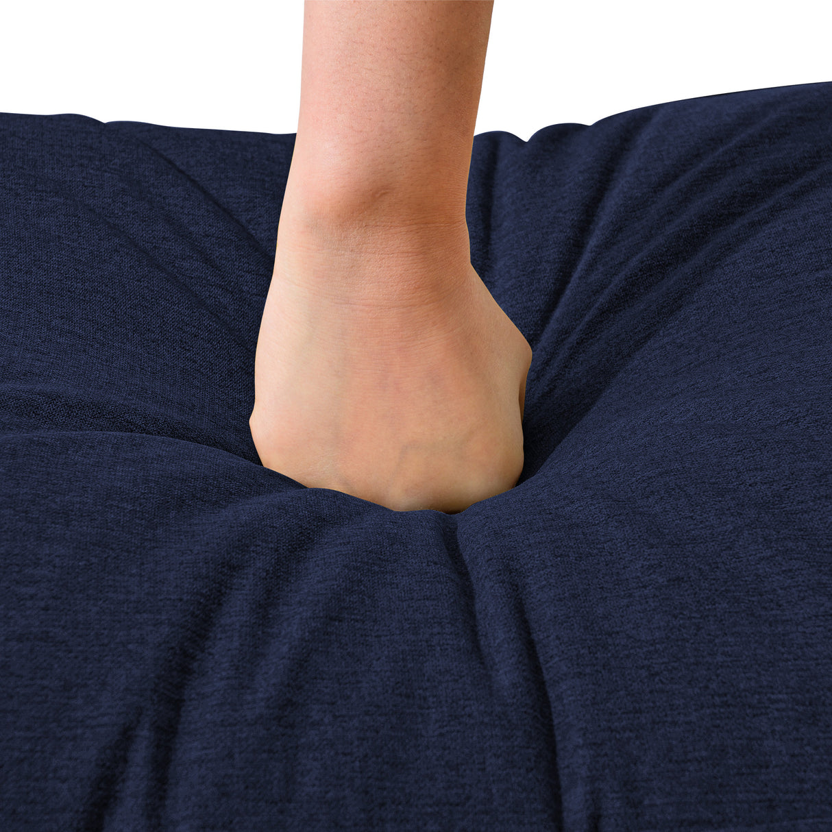 65" Mid-Century Modern Linen Fabric Corner Lounge Chair, Upholstered Indoor Chaise Lounge Solid Wood Sofa Bed for Bedroom - V.I.P Digital Presence