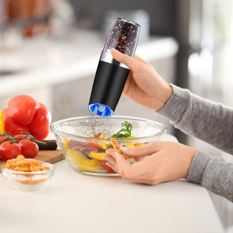 Electric Spice Grinder: Automatic, Gravity-Operated, LED Light, Adjustable Coarseness - V.I.P Digital Presence