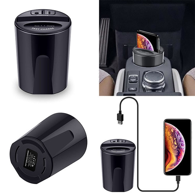 10W Car Wireless Charger Cup with USB Output for iPhoneXS MAX/XR/X/8 SAMSUNG Galaxy S9/S8/S7/S6/Note8/Note5 edge for PIXEL 3XL - V.I.P Digital Presence
