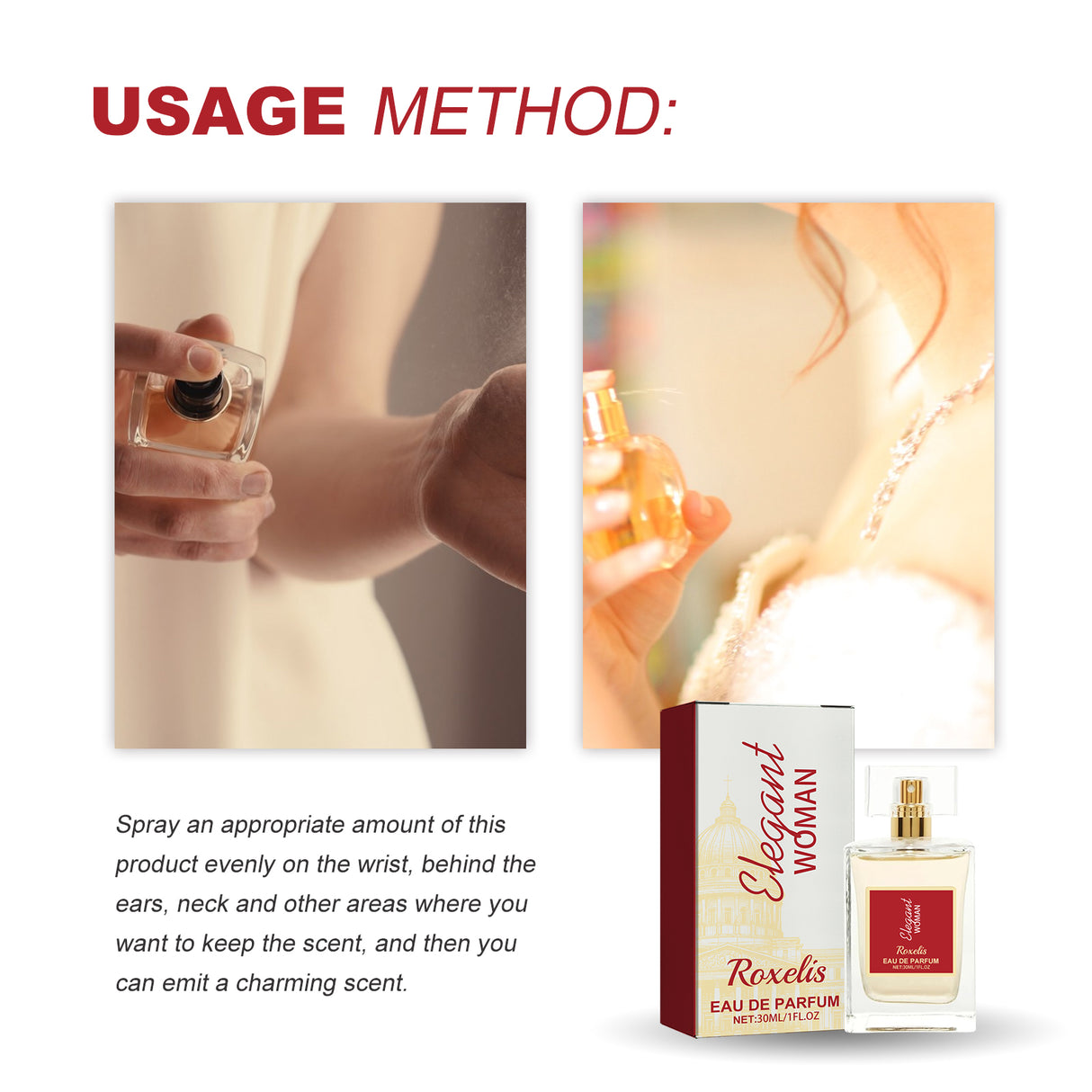 Elegant Woman Eau De Parfum, Natural Fresh Niche Light Elegant Flower Fruit Fragrance Wrist Behind Ear Lasting Fragrance Dating Atmosphere Perfume - V.I.P Digital Presence