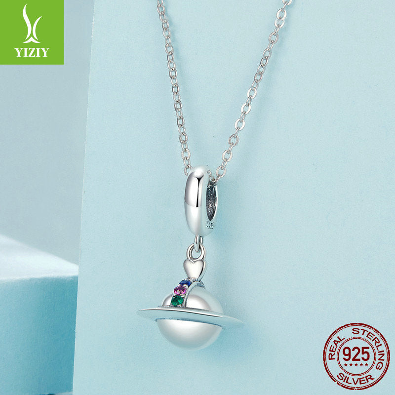 Silver Charm Original Romantic Planet DIY Pendant Accessories Personalized Niche Universe s925 Pure Silver Bracelet Beads - V.I.P Digital Presence