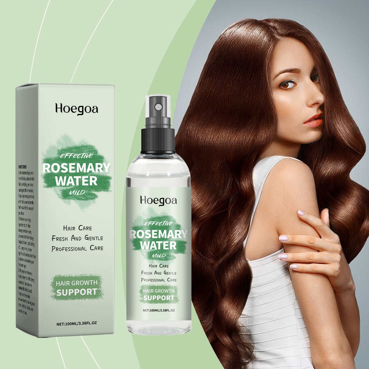 Rosemary Hair Treatment Spray, Gentle Nourishing Soft Shine Strong Hair Treatment Spray - V.I.P Digital Presence