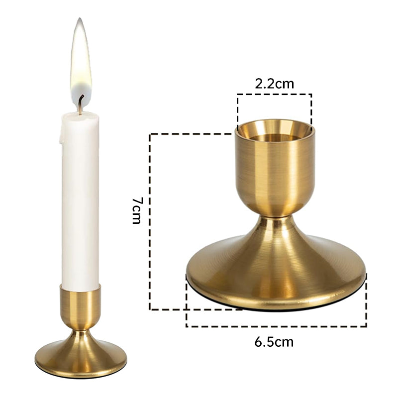 8 pieces of gold candle holder metal conical candle holder - V.I.P Digital Presence