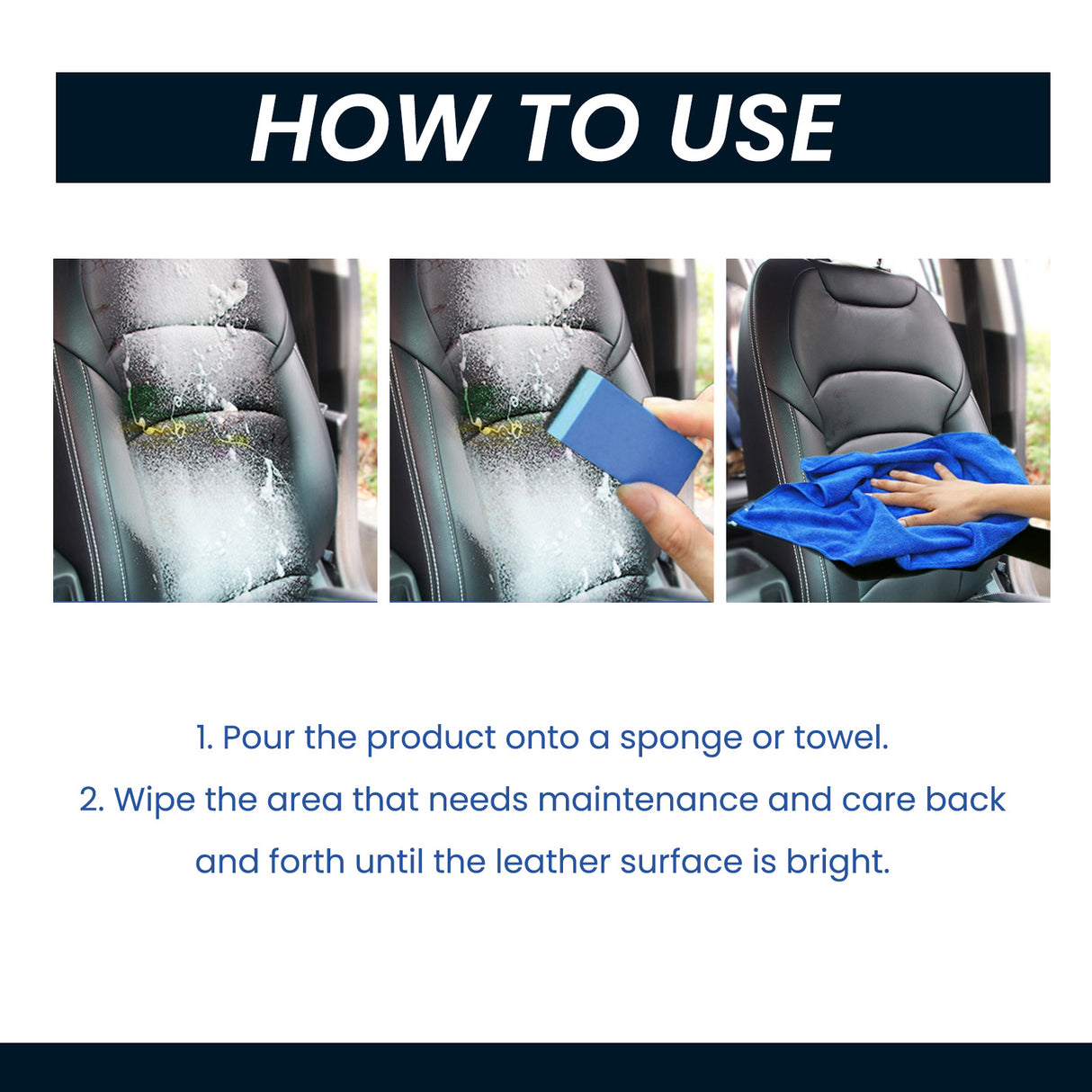 Leather Maintenance Cream, Car Seat Sofa Leather Cleaning Stains Refurbished Polish Cleaner - V.I.P Digital Presence