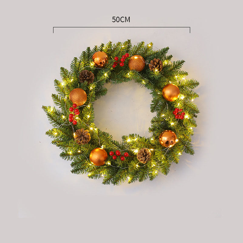 Christmas wreath rattan 30/40/50/60cm Christmas decoration wreath door hanging scene - V.I.P Digital Presence