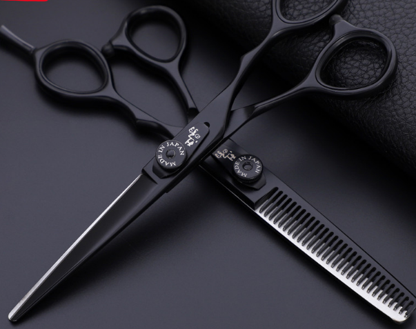 Professional Japan 440c 6 & 5.5 inch rainbow cut hair scissors set cutting shears thinning barber scissor hairdressing scissors - V.I.P Digital Presence