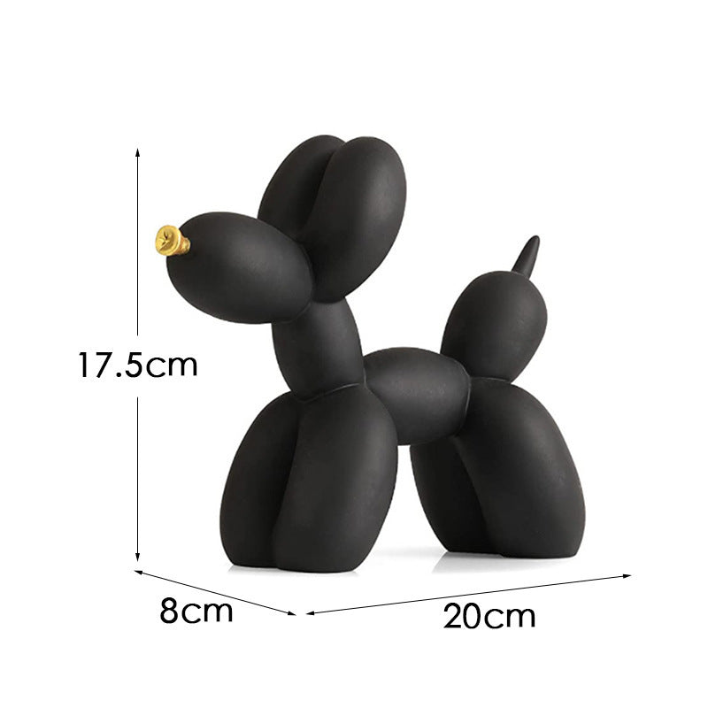 New black and white plaid balloon dog ornaments creative TV cabinet wine cabinet living room porch resin crafts - V.I.P Digital Presence