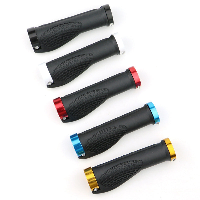 Bicycle Handlebars Mountain Bike Aluminum Alloy Bilateral Lock Anti-Skid Handlebars Riding Rubber Meat Ball Handlebars Vice Handle