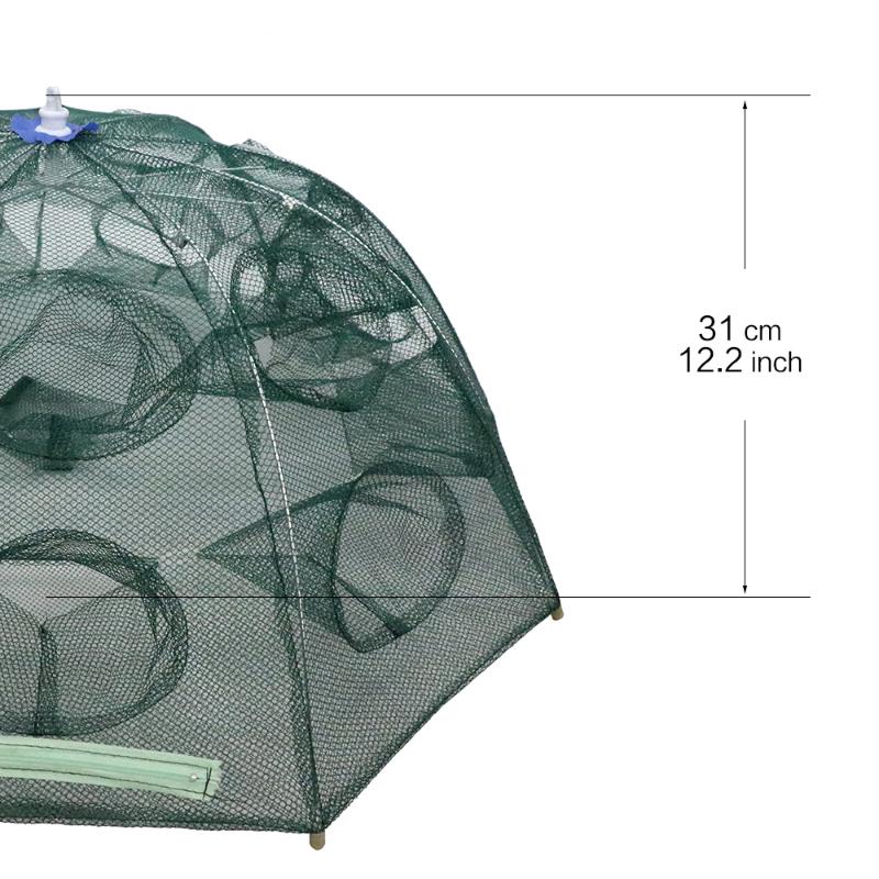 16 Holes Fish Trap Cast Net Cast Folding Fishing Net