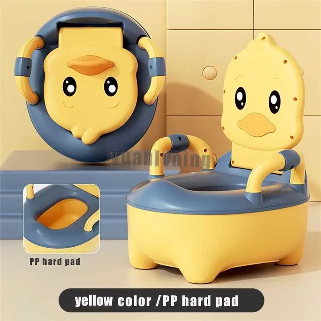Children's Pot 1-6 Years Old Upgraded Cute Duck Baby Toilet Seat Baby Potty Portable Stool Boys & Girls Safe Trainer Seat WC