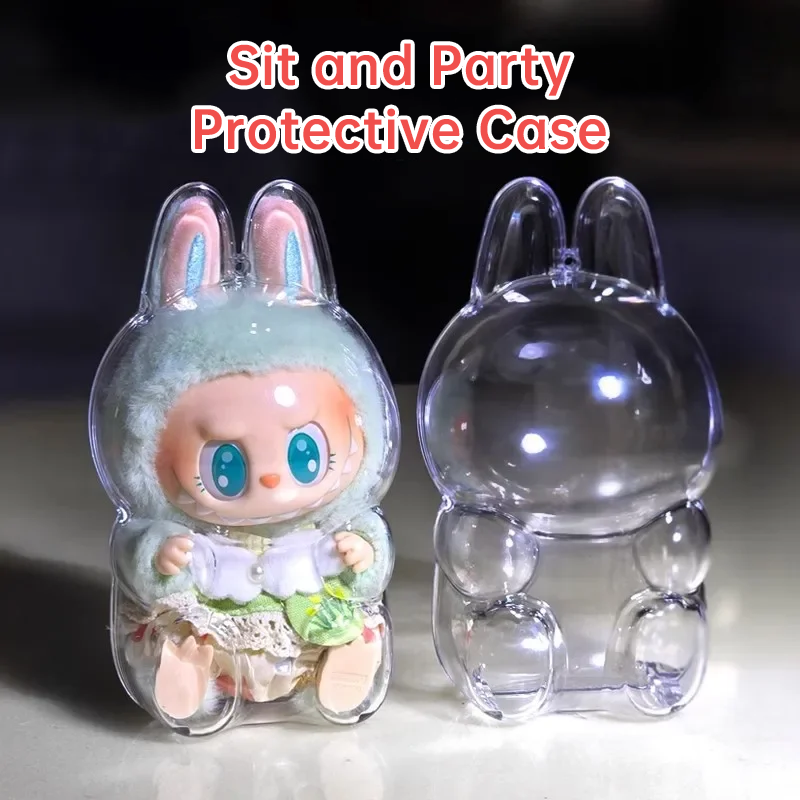 17cm Labubu Protector Case Labubu V1V2V3 Suitable for Wearing Clothes Protective Acrylic Storage Case Transparent DIY Gifts - V.I.P Digital Presence