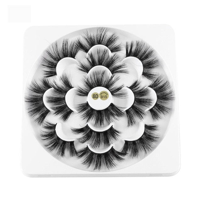 7 Pairs 3D Mink Hair False Eyelashes 25mm Lashes Thick Long Wispy Fluffy Handmade False Eyelashes - V.I.P Digital Presence