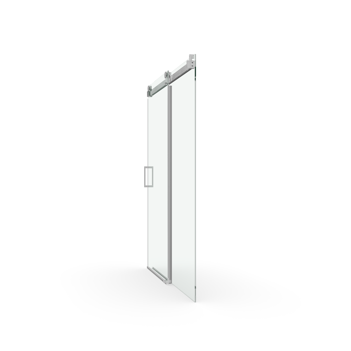 68 to 72 inches wide x 76 inches high frameless soft closing shower door 3/8 inches (10mm) thick brushed nickel solid glass 22D0 - V.I.P Digital Presence